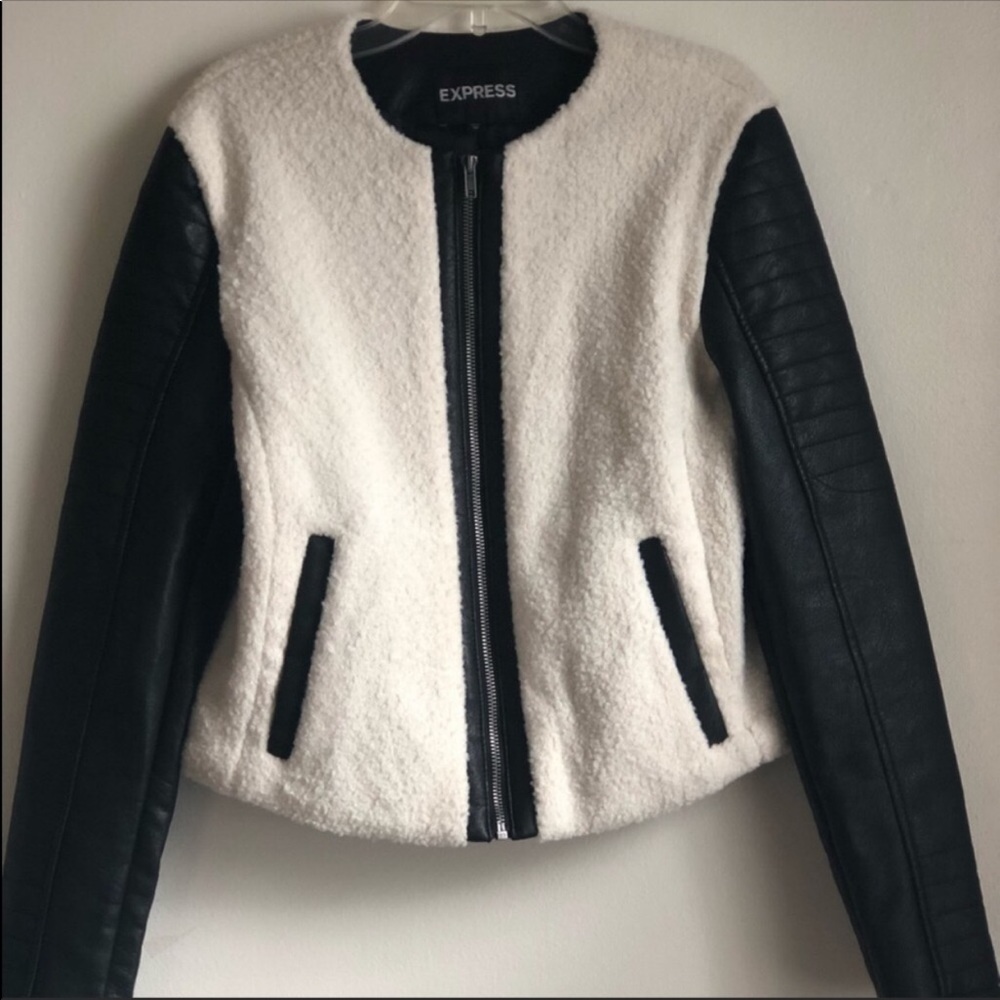 Black winter moto jacket
